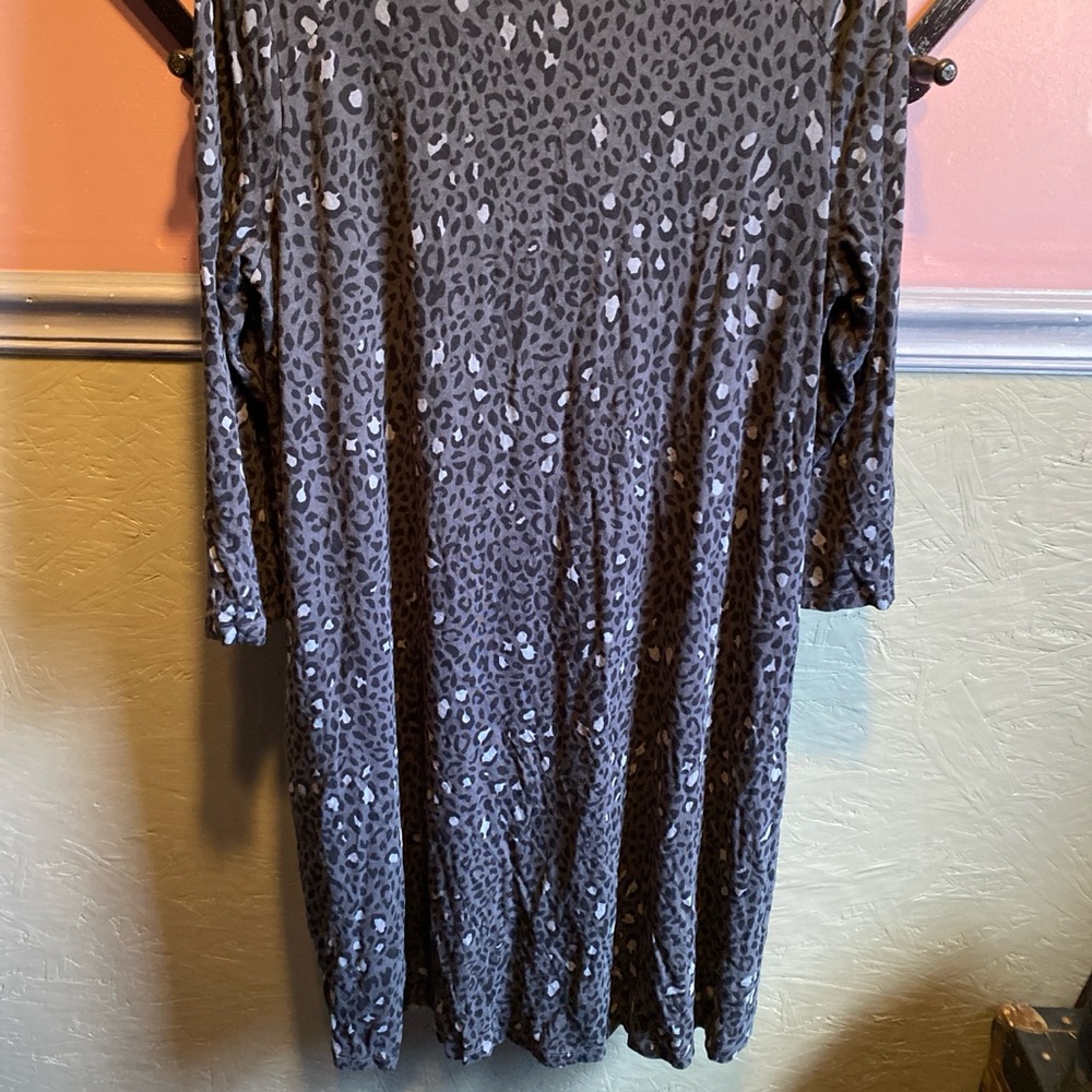 Time & Tru Leopard Print Midi Dress - Picture 2 of 6